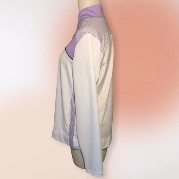 Izod Performance Lavender and White Full Zip Front Jacket Med - Picture 4 of 12
